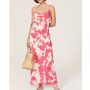 Thakoon x RTR Pink Tie Dye Long Maxi Slip Dress Scoop Neck Pull On Size 2 Resort